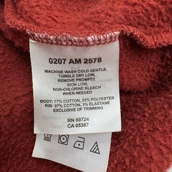 Columbia 1/4 Zip Pullover Sweatshirt Mens Large Rust Brown Cotton Outdoor Hike - Picture 9 of 15